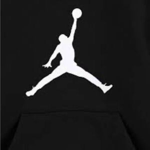 Boys Jordan Jumpman Black Hooded Sweatshirt - Large